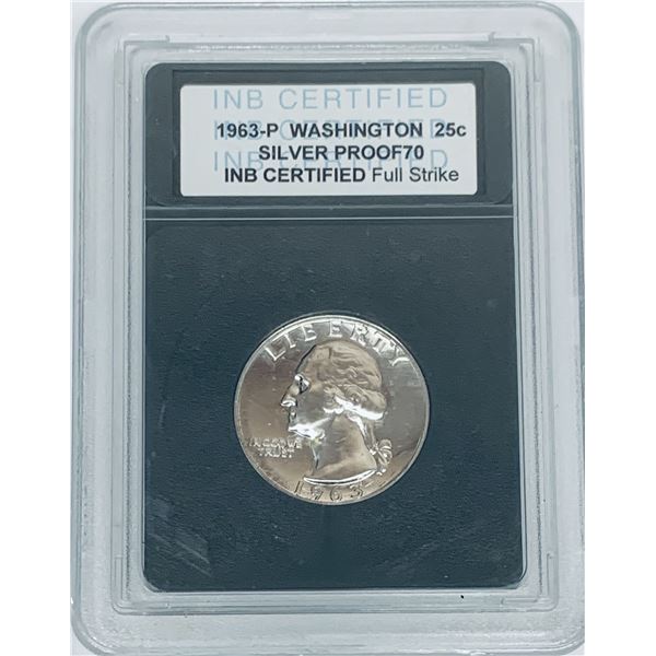 1963 P Silver Washington Quarter Proof