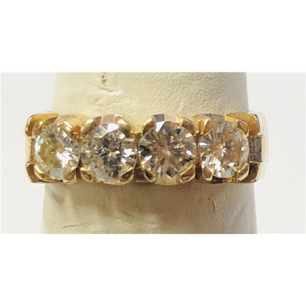 14k Ladies Yellow Gold Moisonite
