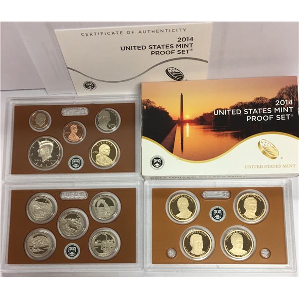 2014-S U.S. Mint Proof Set in Original Government Packaging Proof