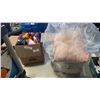 Image 1 : BOX OF FISHER PRICE TOYS AND PILLOWS