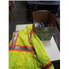 Image 1 : BOX OF KIDS BATMAN LIGHT MASKS, AND HIGH VIS 2 XL JACKET