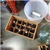 Image 3 : LOT OF WINE MAKING CARBOYS AND BUCKETS WITH 2 WOOD CRATES OF BOTTLES BOTTLES