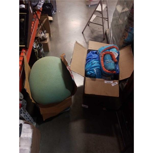 LOT OF STORE RETURN INFLATABLES AND MEMORY FOAM TOPPER