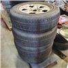 Image 1 : 4 KUMHO P225/ 70 R16 TIRES ON 5 BOLT RIMS