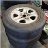 Image 2 : 4 KUMHO P225/ 70 R16 TIRES ON 5 BOLT RIMS