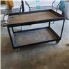 Image 1 : HEAVY DUTY BLACK 2 TIER RACK CART
