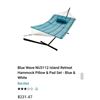 Image 1 : AS NEW BLUE WAVE ISLAND RETREAT HAMMOCK PILLOW AND PAD SET BLUE AND WHITE - HAMMOCK NOT INCLUDED