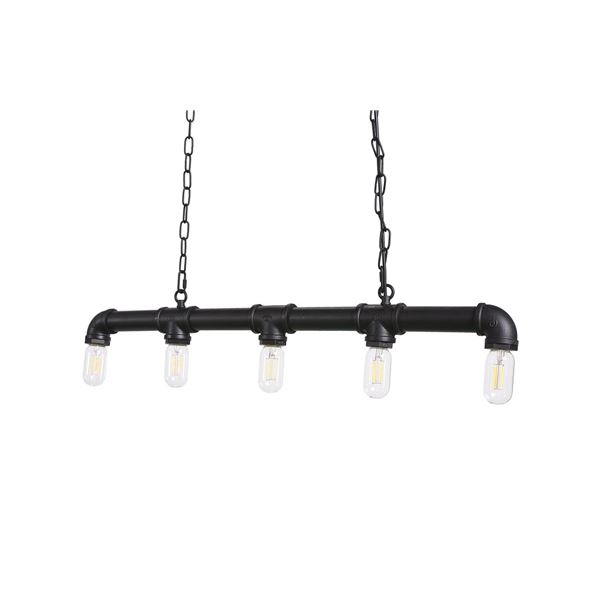 NEW RUSTIC INDUSTRIAL STYLE PIPE CHANDELIER LIGHT - BULBS NOT INCLUDED