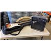 Image 1 : FENDER AMP (NEEDS REPAIR) WITH ELECTRIC GUITAR AND SOFT CASE