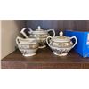 Image 3 : BURLSEM TEAPOT, CREAM AND SUGAR AND OTHER BOAT DISHES