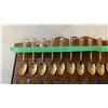 Image 2 : COLLECTION OF COLLECTOR SPOONS ON DISPLAY RACK