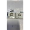 Image 2 : 1947 USA COINS 25 CENT, 10 CENT - .900 SILVER, 5 CENT, AND 1 CENT