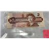 Image 2 : 3 MINT 1986 CANADIAN 2 DOLLAR BILLS IN SEQUENCE