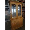 Image 2 : OAK 2 PIECE DISPLAY CABINET