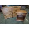 Image 1 : WOOD 6 DRAWER DRESSER AND NIGHTSTAND