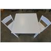 Image 2 : WHITE KIDS TABLE AND 2 CHAIRS