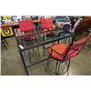 Image 1 : 4 PIECE METAL AND GLASS BAR SET