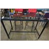 Image 2 : 4 PIECE METAL AND GLASS BAR SET