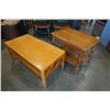Image 1 : VINTAGE WOOD COFFEE TABLE AND ENDTABLE