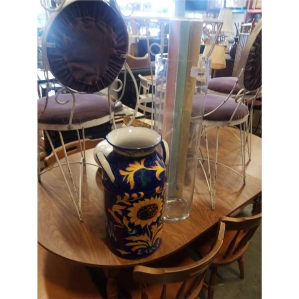 GLASS UMBRELLA STAND AND CERAMIC UMBRELLA STAND