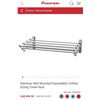 Image 1 : COSTWAY STAINLESS WALL MOUNT DRYING RACK RETAIL $94.95