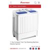 Image 1 : COSTWAY 11LB COMPACT TWIN TUB WASHER SPINNER - RETAIL $269.95