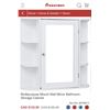 Image 1 : COSTWAY WALL MOUNT MIRROR BATHROOM STORAGE CABINET RETAIL $132.95