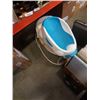 Image 2 : BOX OF SCRAPBOOKING SUPPLIES, BABY ROCKER AND WASHER AND HARD CASE SUITCASE