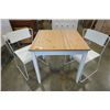 Image 1 : WHITE DINING TABLE WITH 2 HD BUTTERCUP CHAIRS