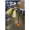 Image 1 : MID CENTURY COPPER FLEXIBLE HEAD FLOOR LAMP - 2 HEADS
