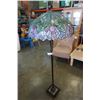 Image 1 : FLOOR LAMP WITH LEADED GLASS SHADE