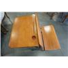 Image 3 : ANTIQUE CAST IRON AND WOOD SCHOOL DESK