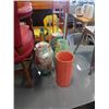 Image 1 : 9 VASES - ART GLASS, CERAMIC, GLASS