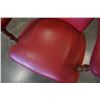 Image 3 : VINTAGE RED LEATHER STUDDED ARMCHAIR