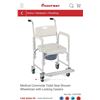 Image 1 : COSTWAY MEDICAL COMMODE TOILET SEAT SHOWER WHEELCHAIR RETAIL $266.95