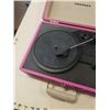 Image 3 : SMALL PINK CROSLEY 45 RECORD PLAYER