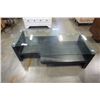 Image 1 : MODERN BLACK GLASSTOP COFFEE TABLE