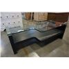 Image 2 : MODERN BLACK GLASSTOP COFFEE TABLE