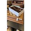 Image 1 : LARGE CHESS BOARD WITH STORAGE AND PIECES - SOME PIECES NEED REPAIR