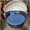 Image 1 : Outdoor Wicker day bed with canopy and pillow and cushion, sunbrella fabric
