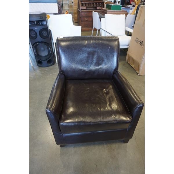 LEATHER LOOK ARMCHAIR