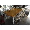 Image 2 : WOOD DINING TABLE WITH 4 CHAIRS
