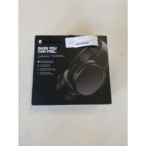 Skullcandy Crusher Wireless Over-Ear Headphones, Black (S6CRW-K591) tested and working