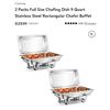 Image 1 : COSTWAY 2 PACK CHAFING SET 9 QT STAINLESS RETAIL $149.92