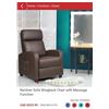 Image 1 : COSTWAY RECLINER SOFA WITH MASSAGE FUNCTION BROWN - RETAIL $329.95