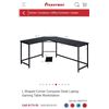 Image 1 : COSTWAY L SHAPED CORNER COMPUTER DESK GAMING WORKSTATION - RETAIL $179.95