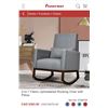 Image 1 : COSTWAY 2 IN 1 FABRIC UPHOLSTERED ROCKING CHAIR RETAIL $383.95