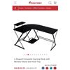 Image 1 : COSTWAY L SHAPE COMPUTER DESK RETAIL $169.95