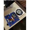Image 1 : NEW WEATHERSTATION CLOCK AND ART GLASS SERVING PLATTER