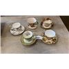 Image 1 : 5 CUPS AND SAUCERS-ROSINA, FRANZ, ROYAL STAFFORD, STANLEY AND ROYAL CHELSEA